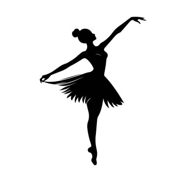 Zarif Poz Veren Bir Balerin Silueti