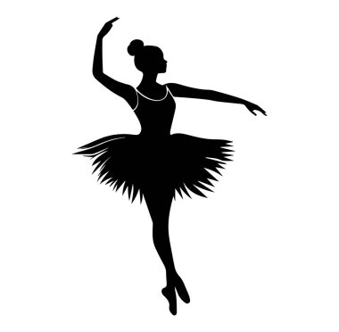 Zarif Poz Veren Bir Balerin Silueti