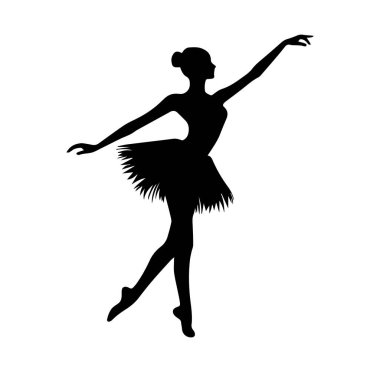 Zarif Dans Pozu 'nda Zarif Balerin Silueti