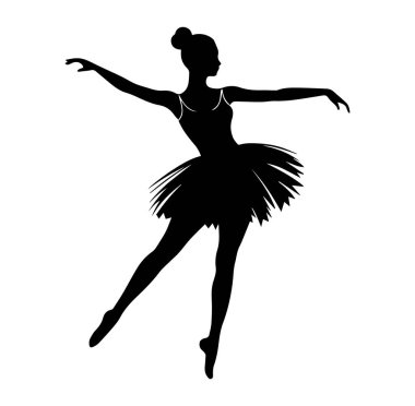 Zarif Balerin Silueti Zarif Dans Pozu