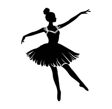 Zarif Poz Veren Bir Balerin Silueti
