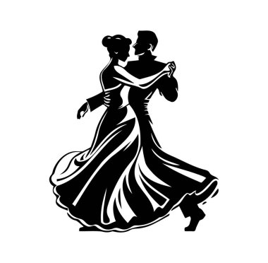 Klasik Siluet Tarzı ile Dans Eden Zarif Çift