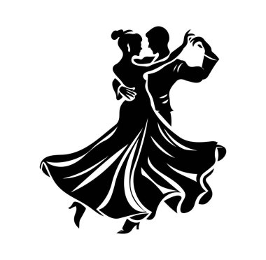 Zarif Dans Çifti Tutkulu Bir Tango Dansı Yapıyor