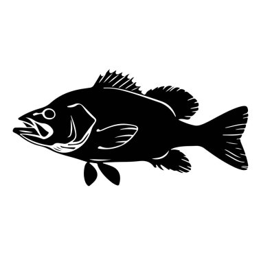 Su Tasarımı İçinde Yüzen Balıkların Siyah Silüeti