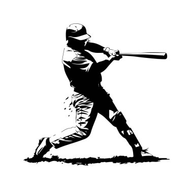 Beyzbol Oyuncusunun Silueti Yarasayı Harekete Geçirdi