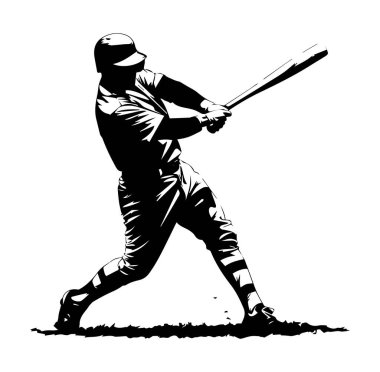 Dinamik Beyzbol Oyuncusu Tek Renkli Yarasa Stili