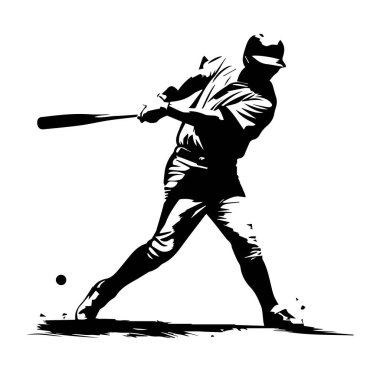 Beyzbol Oyuncusunun Hareketli Silueti Yarasa Vuruşunda