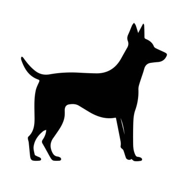 Sanatsal İllüstrasyonlar İçin Ayakta Duran Köpeğin Silueti