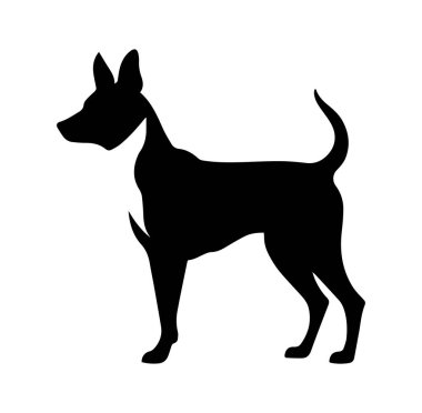 Profil Konumundaki Bir Köpeğin Siyah Silueti