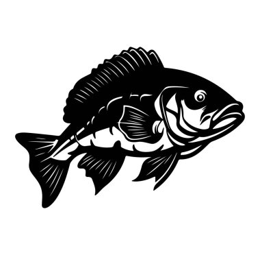 Siyah ve Beyaz Balığın Biçimlendirilmiş Tasarımı