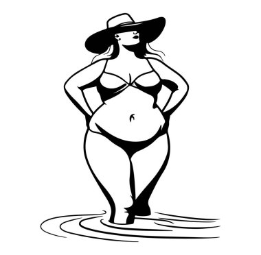 Water 's Edge' den Güneş Gözlüklü Zarif Büyük-Boyut Kadın