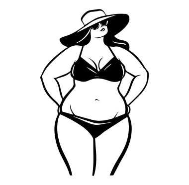 Mayolu ve Şapkalı Kadın Güneşte Poz Veriyor