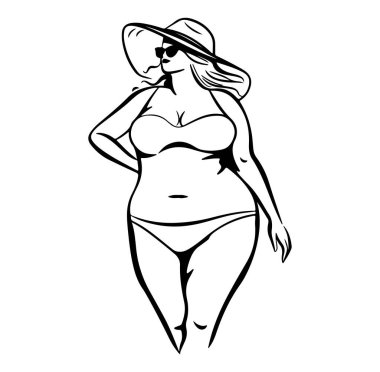 Şapkalı ve güneş gözlüklü şık bir kadın.