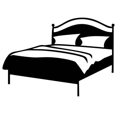 Yastıklı ve Battaniyeli Zarif Minimalist Yatak Tasarımı