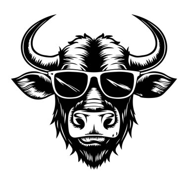 Havalı Boğa hippi tarzı güneş gözlüğü takıyor.