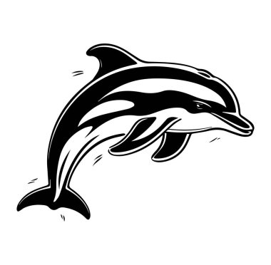Deniz Yaşamı Temaları için Yunus Silueti Tasarımı