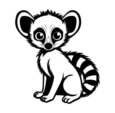 Şirin Çizgi Film Lemur Koca Gözlü ve Çizgili Kuyruklu