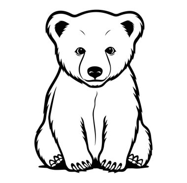 Çocuk Ürünleri ve Resimleri İçin Şirin Ayı Çizimi İdeal