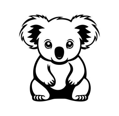 Çekici Yüz İfadesiyle Şirin Koala Çizimi