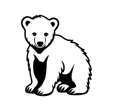 Çocuklar ve Hayvanlar için Sevimli ve Sevimli Ayı İllüstrasyonu