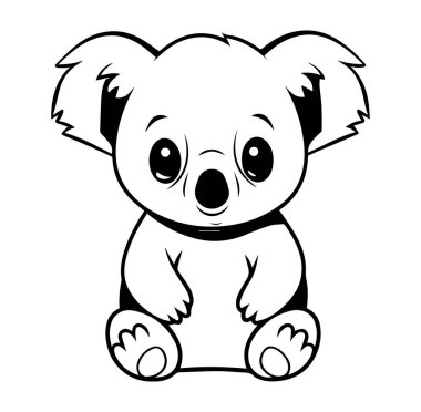 Büyük Gözlü ve Yumuşak Kürklü Sevimli Koala Karakteri