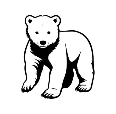 Yaratıcı Projeler için Biçimlendirilmiş Kutup Ayısı İllüstrasyonu