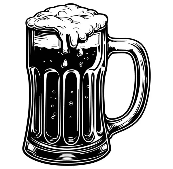 İçecek Tasarımları İçin Köpüklü Çizimli Bira Bardağı