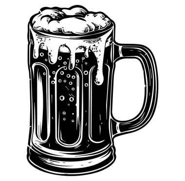 Köpüklü ve İçindeki Sıvıyı Tazeleyen Klasik Bira Bardağı