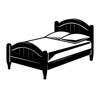 Klasik Yatak Tasarımının Siyah ve Beyaz Silüeti