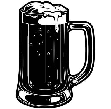 Köpük ve köpük resimli Vintage Style Bira Bardağı