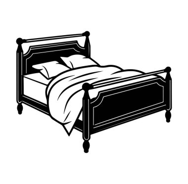 Yumuşak Yatak ve Yastıklı Zarif Vintage Yatak Tasarımı