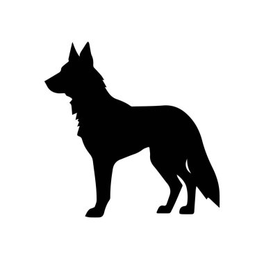 Beyaz Arkaplan Karşısında Duran Köpeğin Zarif Silueti