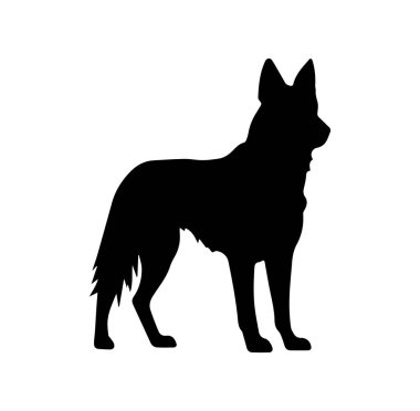 Profil Görünümündeki Ayakta Duran Köpeğin Silueti