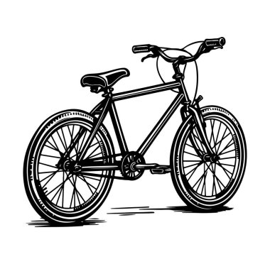 Siyah ve Beyaz Görünümlü Klasik Bisiklet