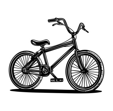 Sanatsal Tasarım ve Gölgeyle Eski Bisiklet Silueti