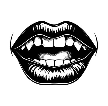 Açığa Çıkan Dişler ve Dudaklarla Açık Ağız