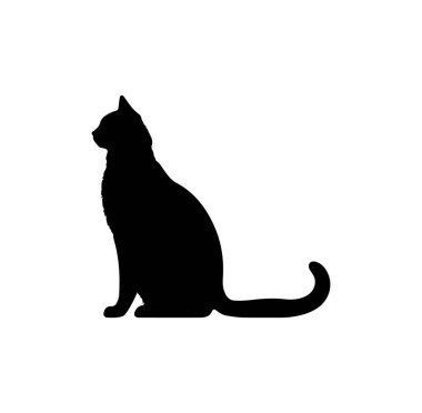 Zarifçe Oturan Bir Kedinin Zarif Silueti