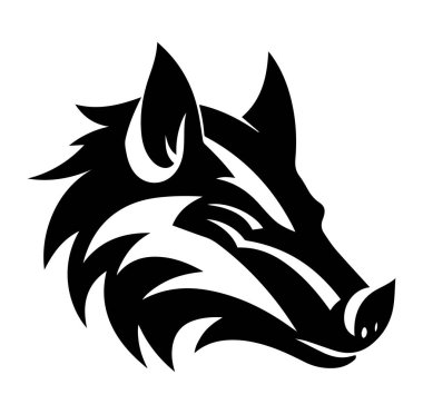 Grafiksel Projeler için Vahşi Kurtların Başı Tasarımı