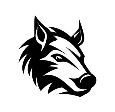 Cesur Grafik Tasarım Biçiminde Kurt Başı Silueti