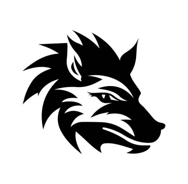 Cesur Tasarımlar İçin Vahşi Siyah Kurt Grafik Silueti