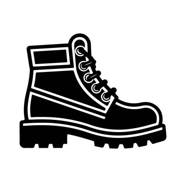 Bağcıklı ve Lastik Tasarımlı Siyah Yürüyüş Çizmesi