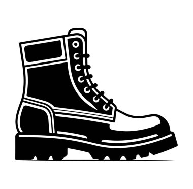 Dantelli ve Kalın Tabanlı Siyah Çizme