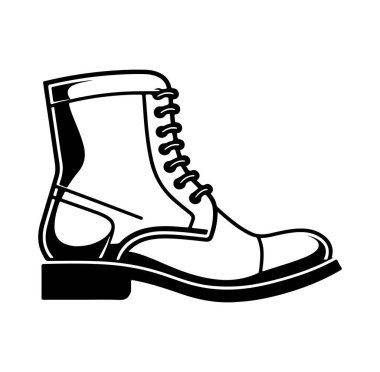 Klasik Vintage Moda Tutkuları için Siyah Çizme Tasarımı