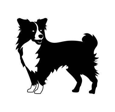 Yumuşak Kürklü Oyuncu Köpeğin Silueti