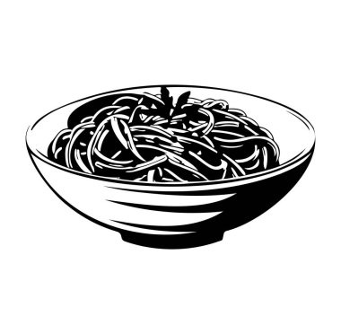 Siyah ve Beyaz Erişteler Kasede