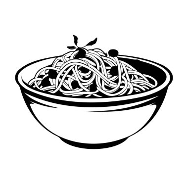 Siyah ve Beyaz Erişteler Kasede