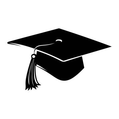 Tassel ile Siyahi Mezuniyet Başlığı Akademik Kutlama ve Mezuniyet Etkinlikleri İçin Ayrı Tutulmuş