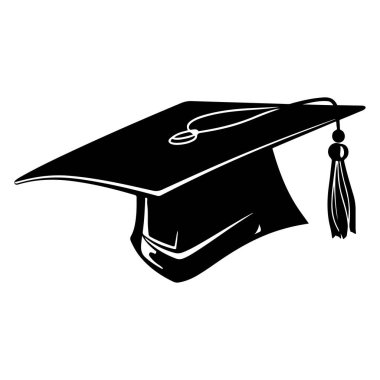 Tassel 'le Siyahi Mezuniyet Başlığı Akademik Başarı ve Eğitim ve Mezuniyet Törenini Sembolize Ediyor