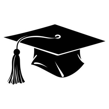 Tassel Akademik Başarı ve Eğitimsel Başarı Sembolize Siyah Mezuniyet Cap Simgesi