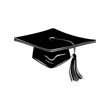 Tassel Eğitimsel Kutlamalar ve Başarı İçin İzole Edilmiş Klasik Siyah Mezuniyet Şapkası
